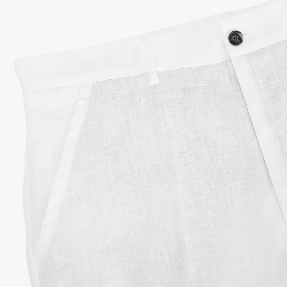 Zara Mens 100% Linen Shorts - Picture 8 of 12